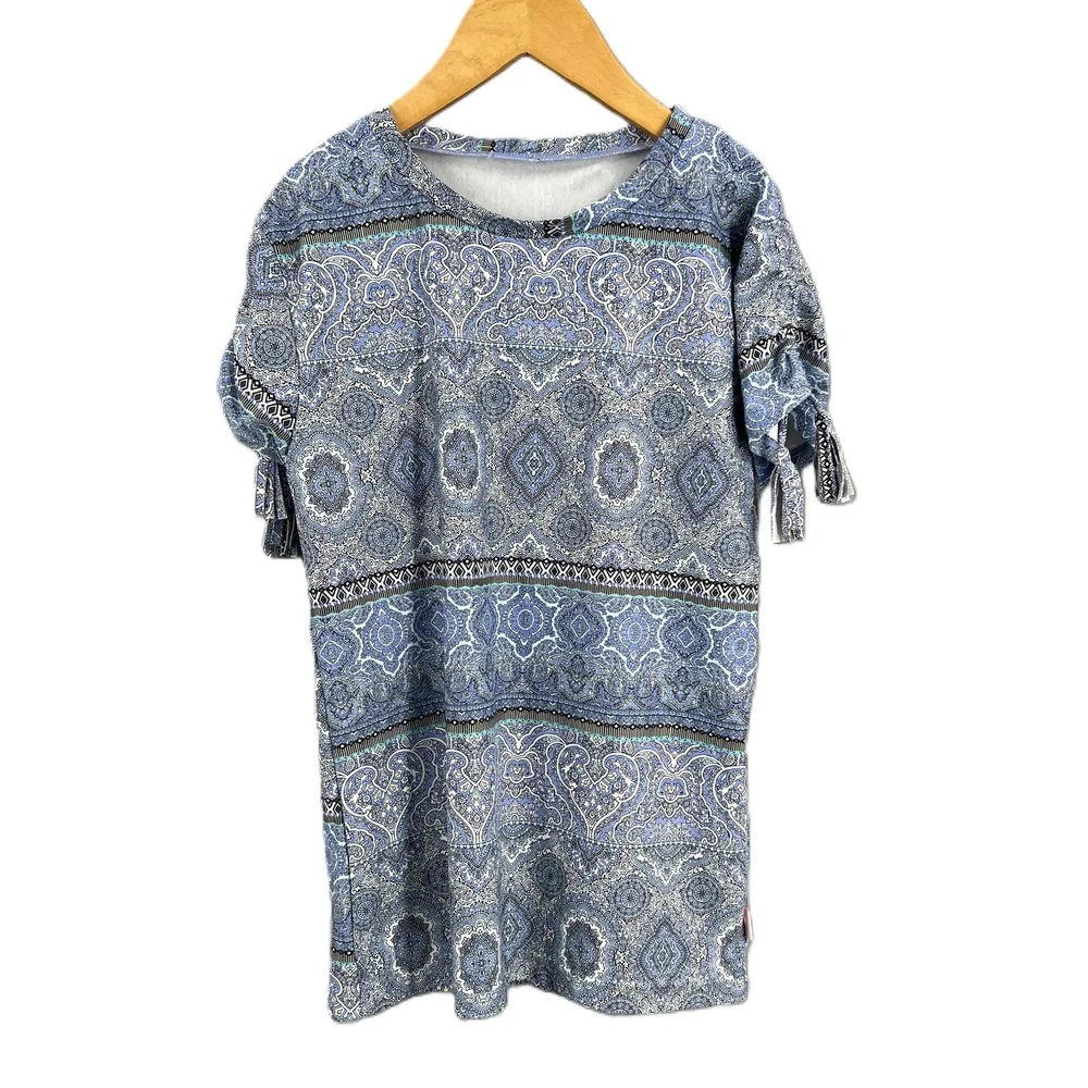 Seafolly Blue Paisley‎ Rashguard Short-Sleeve Swim Shirt Kids Size 12